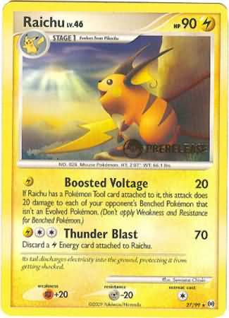 Raichu (27/99) (Prerelease Promo) [Nintendo: Black Star Promos] | Shuffle n Cut Hobbies & Games