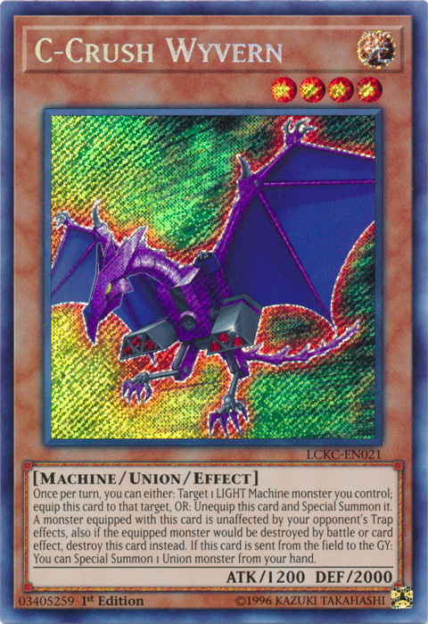 C-Crush Wyvern [LCKC-EN021] Secret Rare | Shuffle n Cut Hobbies & Games