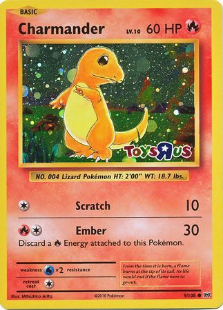 Charmander (9/108) (Toys R Us Promo) [XY: Evolutions] | Shuffle n Cut Hobbies & Games