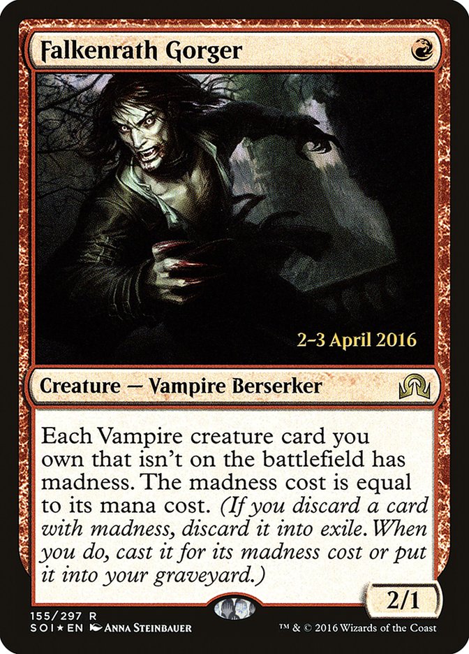 Falkenrath Gorger [Shadows over Innistrad Prerelease Promos] | Shuffle n Cut Hobbies & Games