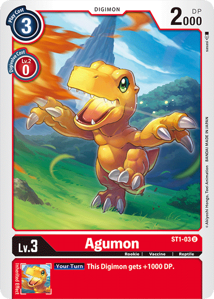 Agumon [ST1-03] [Starter Deck: Gaia Red] | Shuffle n Cut Hobbies & Games