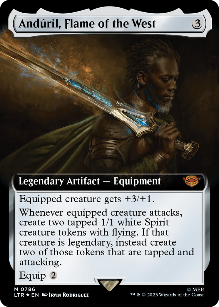 Anduril, Flame of the West (Extended Art) (Surge Foil) [The Lord of the Rings: Tales of Middle-Earth] | Shuffle n Cut Hobbies & Games