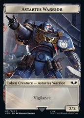 Astartes Warrior // Cherubael Double-Sided Token (Surge Foil) [Warhammer 40,000 Tokens] | Shuffle n Cut Hobbies & Games