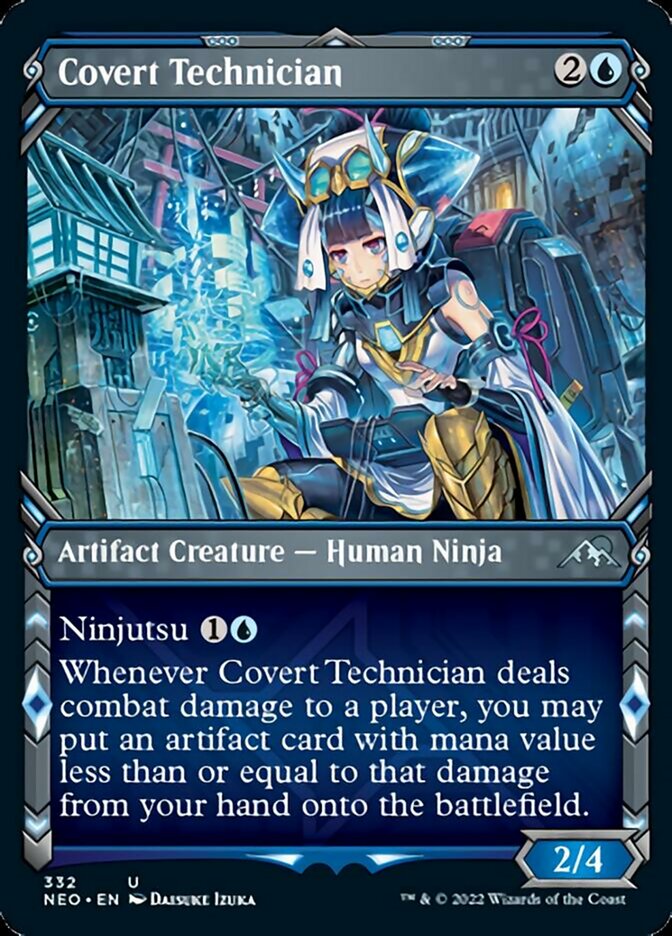 Covert Technician (Showcase Ninja) [Kamigawa: Neon Dynasty] | Shuffle n Cut Hobbies & Games