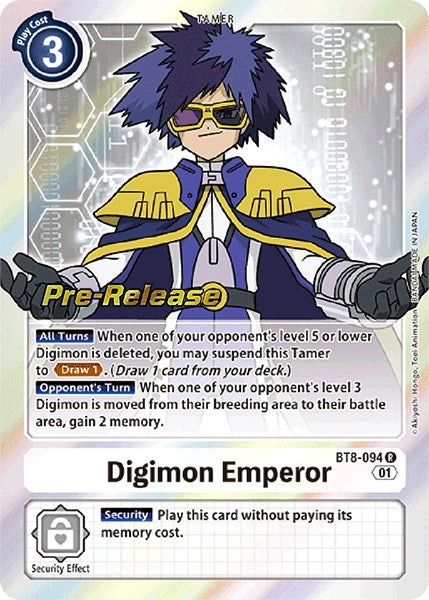 Digimon Emperor [BT8-094] [New Awakening Pre-Release Promos] | Shuffle n Cut Hobbies & Games