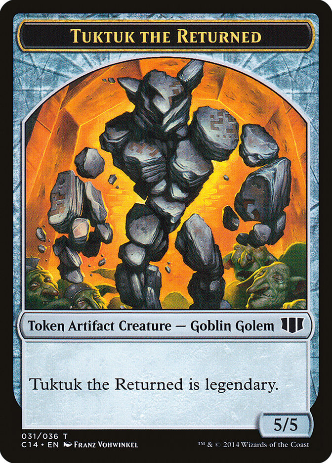 Daretti, Scrap Savant Emblem // Tuktuk the Returned Double-Sided Token [Commander 2014 Tokens] | Shuffle n Cut Hobbies & Games