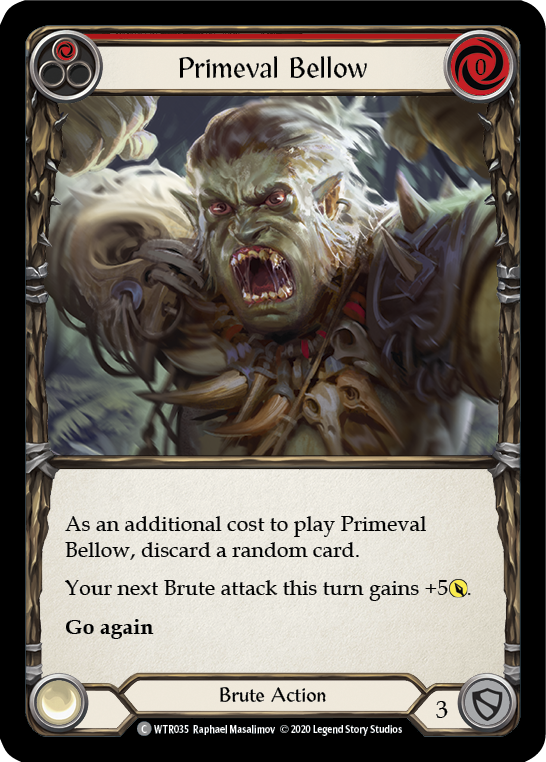Primeval Bellow (Red) [U-WTR035] (Welcome to Rathe Unlimited)  Unlimited Rainbow Foil | Shuffle n Cut Hobbies & Games