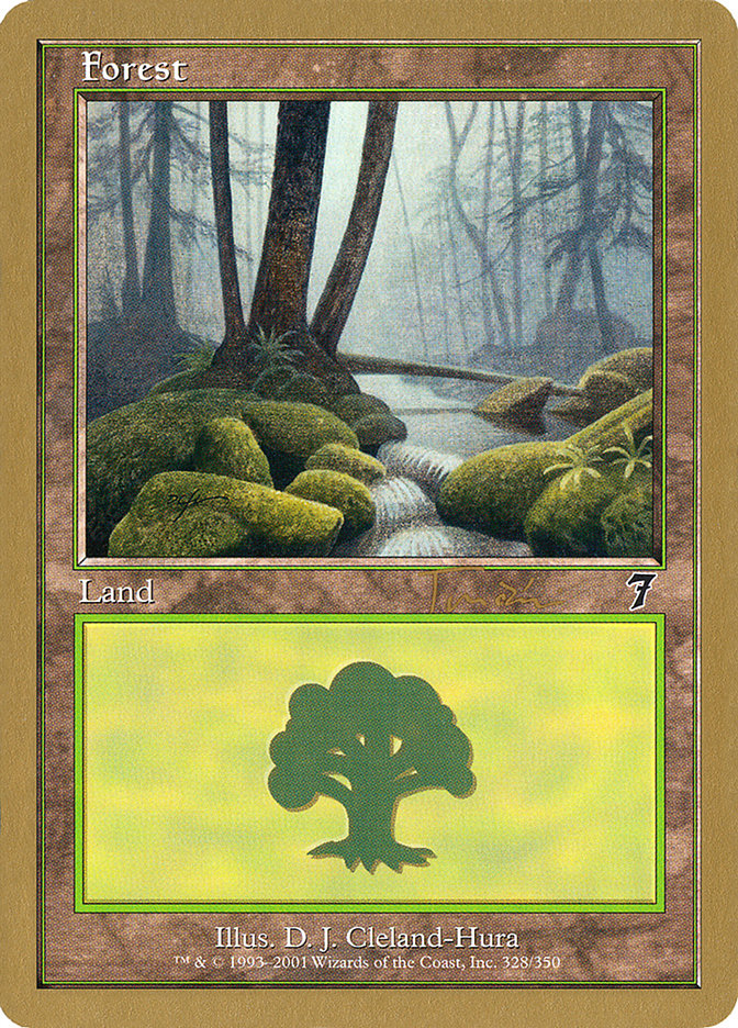 Forest (jt328) (Jan Tomcani) [World Championship Decks 2001] | Shuffle n Cut Hobbies & Games