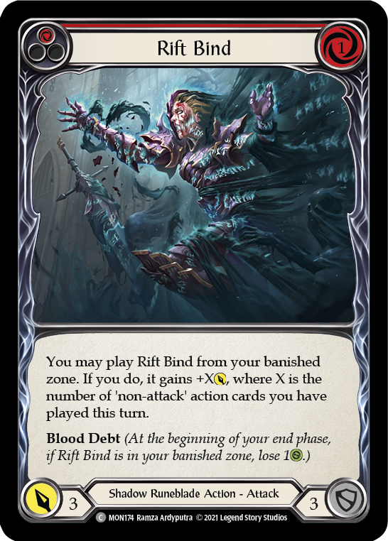 Rift Bind (Red) [MON174] 1st Edition Normal | Shuffle n Cut Hobbies & Games