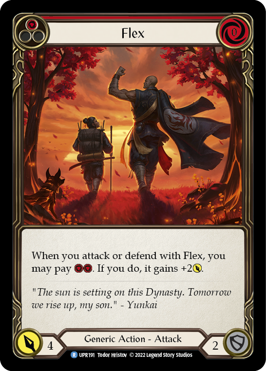 Flex (Red) [UPR191] (Uprising)  Rainbow Foil | Shuffle n Cut Hobbies & Games