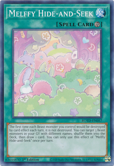 Melffy Hide-and-Seek [ROTD-EN057] Common | Shuffle n Cut Hobbies & Games