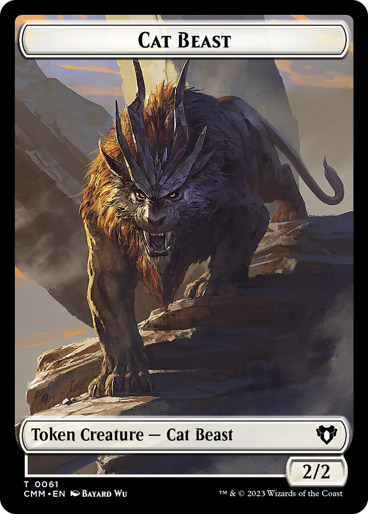 Cleric // Cat Beast Double-Sided Token [Commander Masters Tokens] | Shuffle n Cut Hobbies & Games