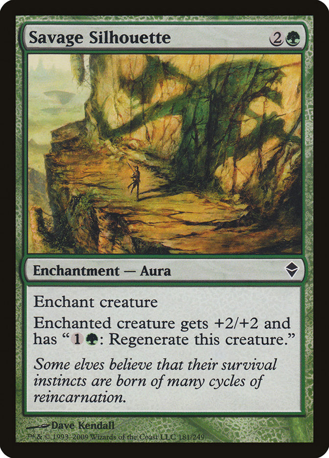 Savage Silhouette [Zendikar] | Shuffle n Cut Hobbies & Games