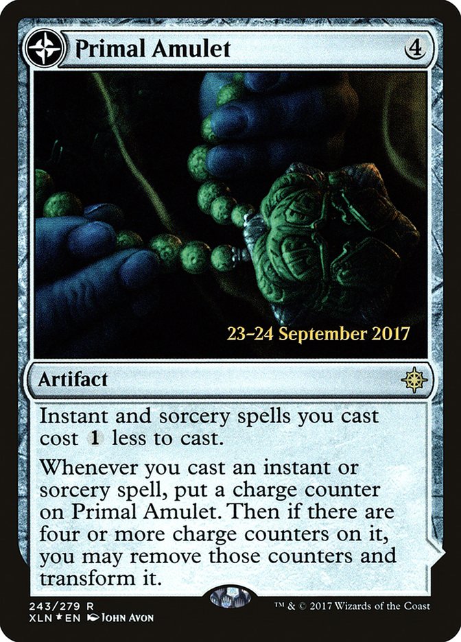 Primal Amulet // Primal Wellspring [Ixalan Prerelease Promos] | Shuffle n Cut Hobbies & Games