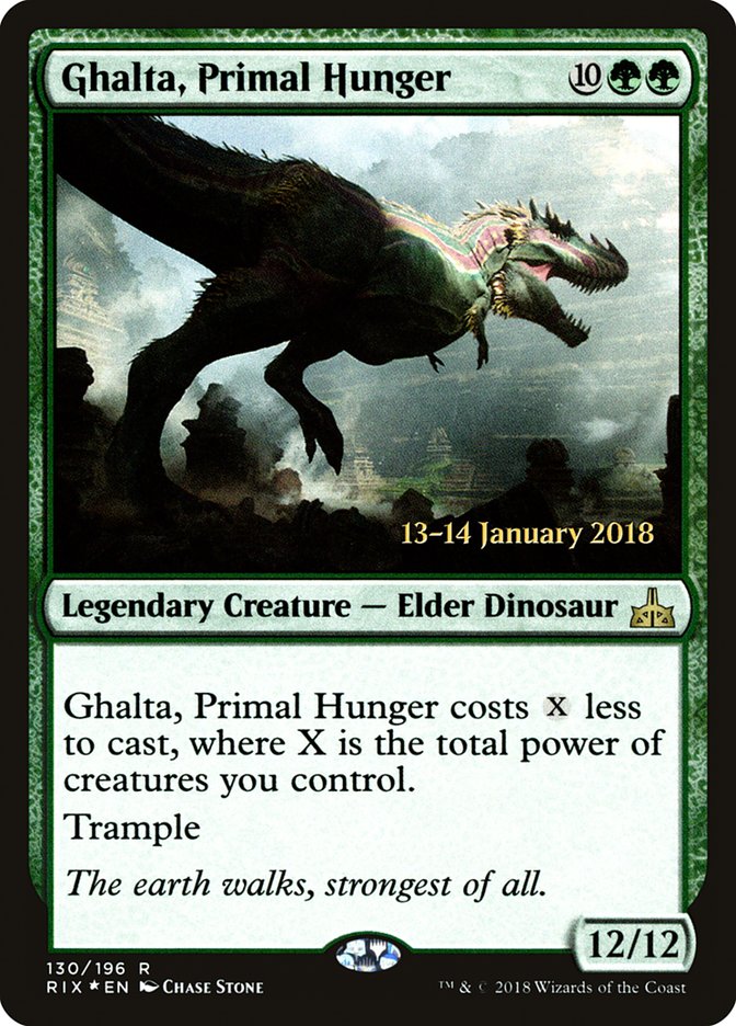 Ghalta, Primal Hunger [Rivals of Ixalan Prerelease Promos] | Shuffle n Cut Hobbies & Games