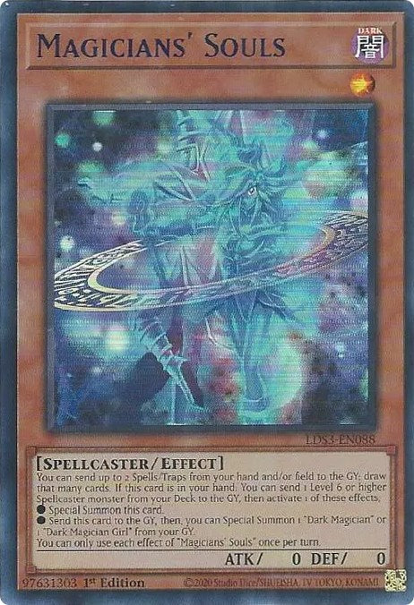 Magicians' Souls (Blue) [LDS3-EN088] Ultra Rare | Shuffle n Cut Hobbies & Games