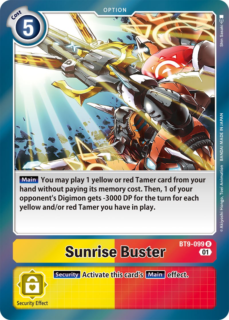 Sunrise Buster [BT9-099] [X Record] | Shuffle n Cut Hobbies & Games