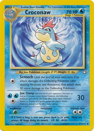 Croconaw (31/111) [Neo Genesis Unlimited] | Shuffle n Cut Hobbies & Games