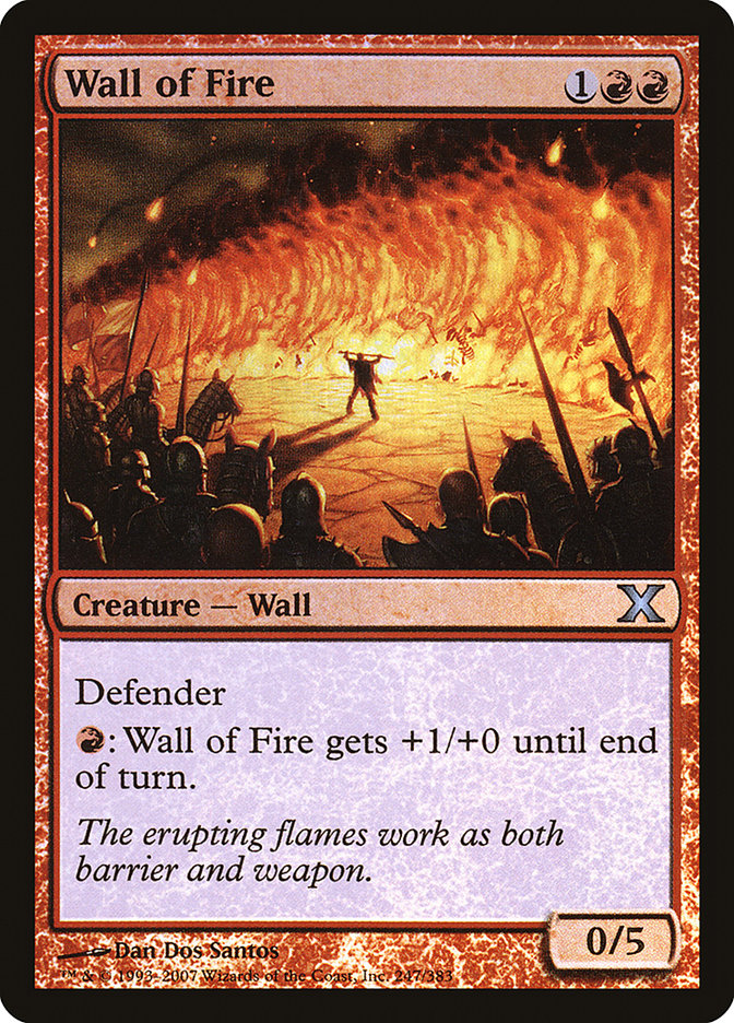 Wall of Fire (Premium Foil) [Tenth Edition] | Shuffle n Cut Hobbies & Games