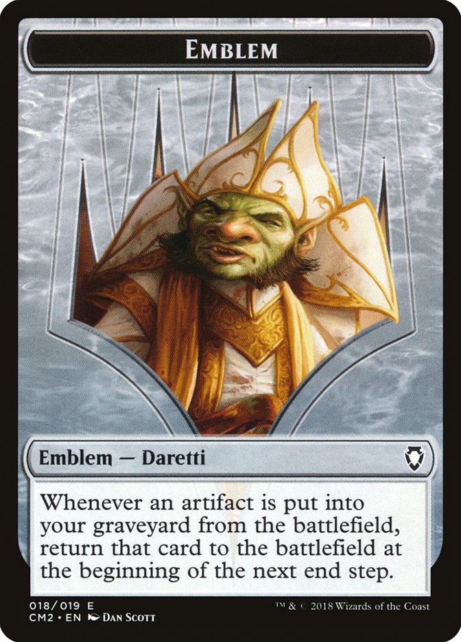 Daretti, Scrap Savant Emblem [Commander Anthology Volume II Tokens] | Shuffle n Cut Hobbies & Games