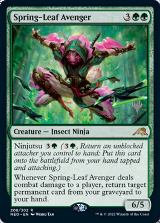 Spring-Leaf Avenger (Promo Pack) [Kamigawa: Neon Dynasty Promos] | Shuffle n Cut Hobbies & Games