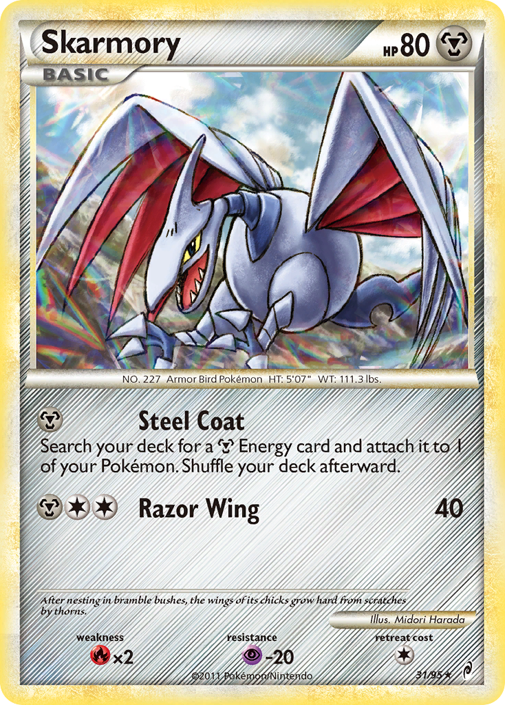 Skarmory (31/95) [HeartGold & SoulSilver: Call of Legends] | Shuffle n Cut Hobbies & Games