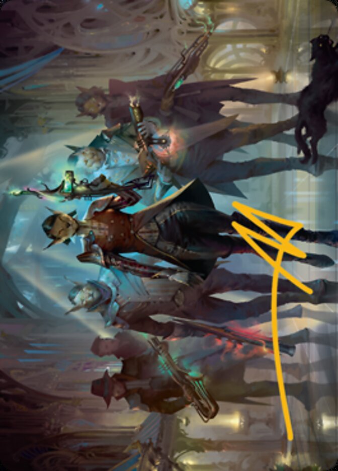 Family's Favor Art Card (Gold-Stamped Signature) [Streets of New Capenna Art Series] | Shuffle n Cut Hobbies & Games