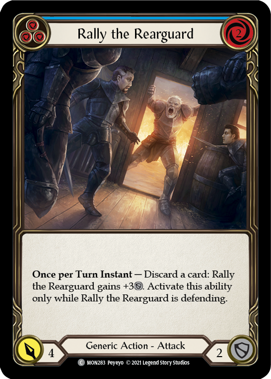Rally the Rearguard (Blue) (Rainbow Foil) [MON283-RF] 1st Edition Rainbow Foil | Shuffle n Cut Hobbies & Games