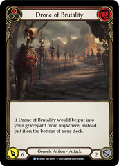 Drone of Brutality (Red) [U-WTR164] (Welcome to Rathe Unlimited)  Unlimited Rainbow Foil | Shuffle n Cut Hobbies & Games