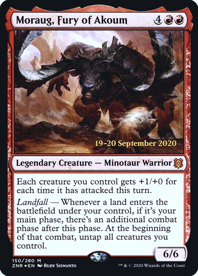 Moraug, Fury of Akoum [Zendikar Rising Prerelease Promos] | Shuffle n Cut Hobbies & Games