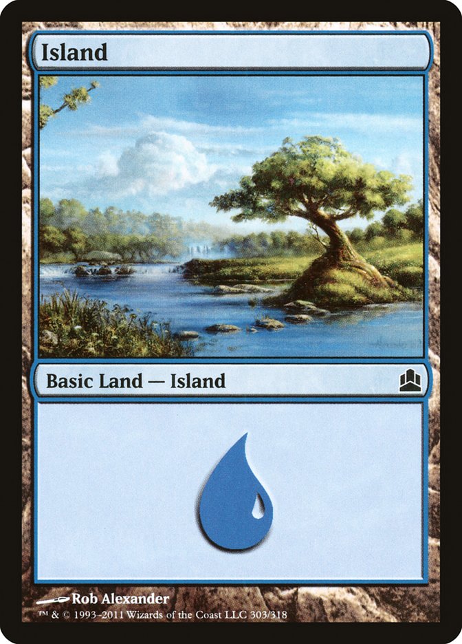 Island (303) [Commander 2011] | Shuffle n Cut Hobbies & Games