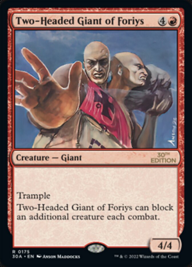 Two-Headed Giant of Foriys [30th Anniversary Edition] | Shuffle n Cut Hobbies & Games