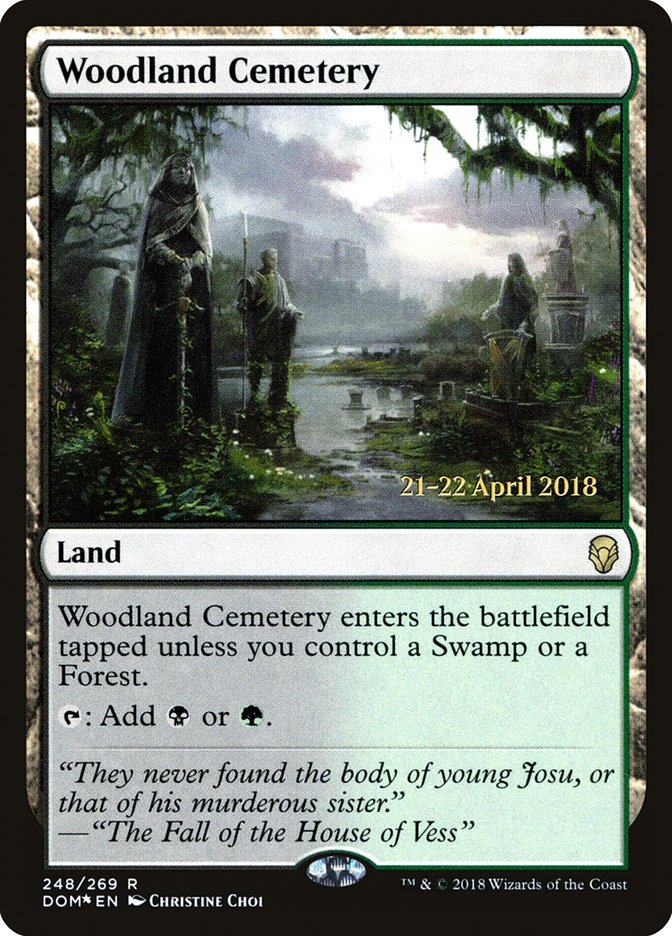 Woodland Cemetery [Dominaria Prerelease Promos] | Shuffle n Cut Hobbies & Games