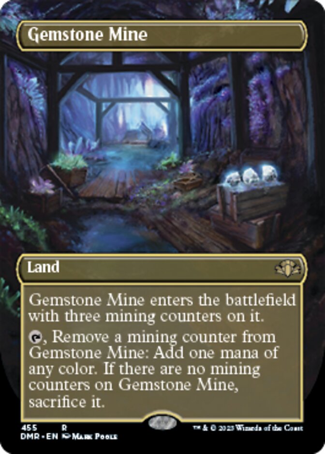 Gemstone Mine (Borderless Alternate Art) [Dominaria Remastered] | Shuffle n Cut Hobbies & Games