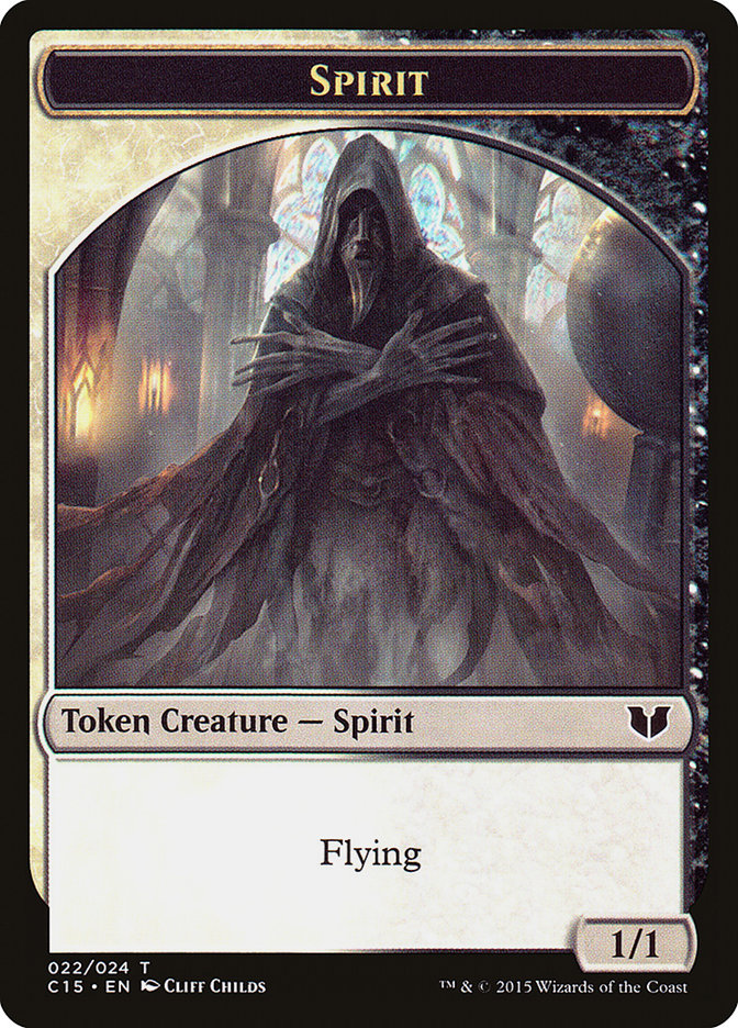 Spirit (022) // Angel Double-Sided Token [Commander 2015 Tokens] | Shuffle n Cut Hobbies & Games
