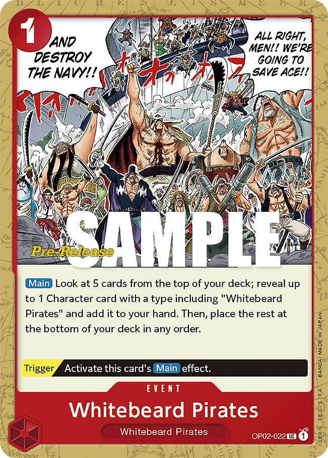 Whitebeard Pirates [Paramount War Pre-Release Cards] | Shuffle n Cut Hobbies & Games