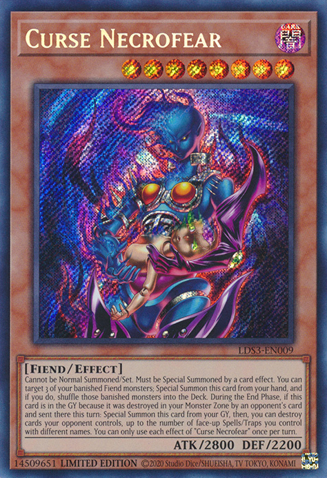 Curse Necrofear [LDS3-EN009] Secret Rare | Shuffle n Cut Hobbies & Games