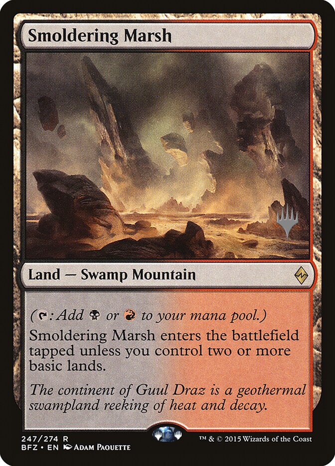 Smoldering Marsh [Battle for Zendikar Promos] | Shuffle n Cut Hobbies & Games