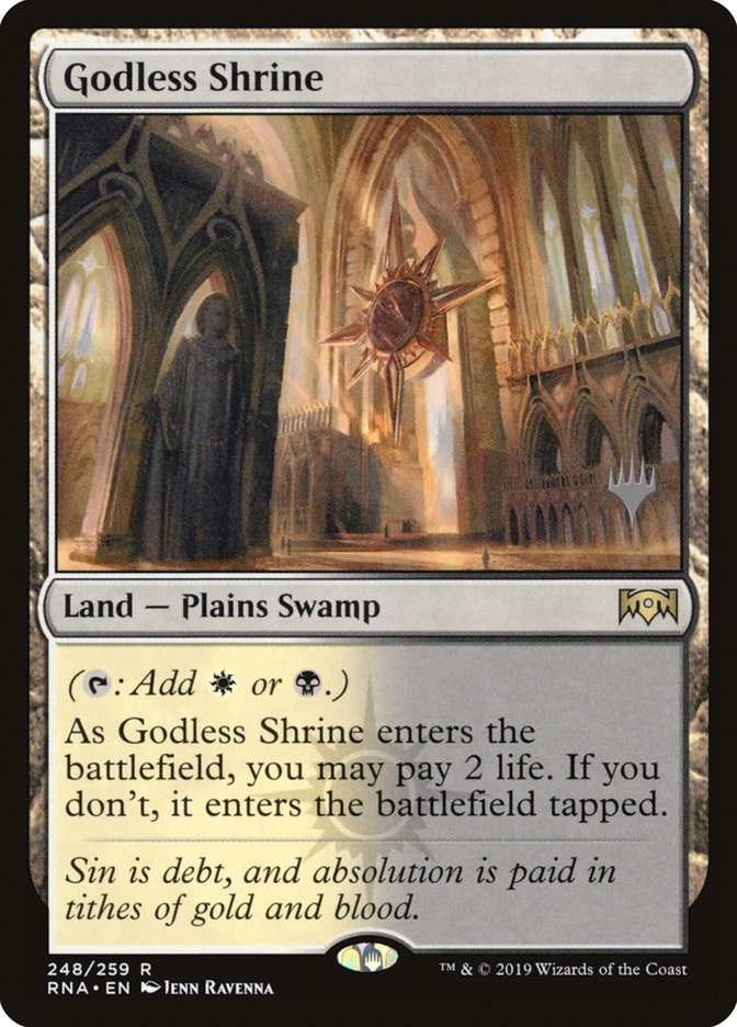 Godless Shrine (Promo Pack) [Ravnica Allegiance Promos] | Shuffle n Cut Hobbies & Games