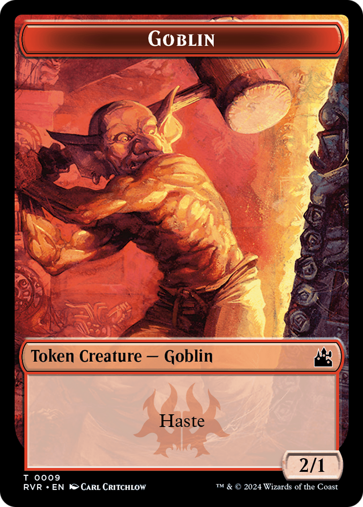 Goblin (0008) // Goblin (0009) Double-Sided Token [Ravnica Remastered Tokens] | Shuffle n Cut Hobbies & Games