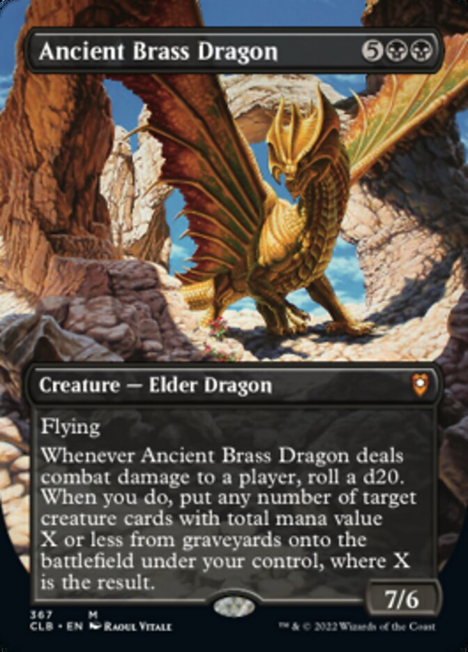 Ancient Brass Dragon (Borderless Alternate Art) [Commander Legends: Battle for Baldur's Gate] | Shuffle n Cut Hobbies & Games