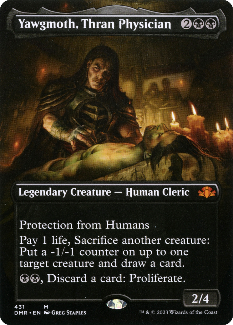 Yawgmoth, Thran Physician (Borderless Alternate Art) [Dominaria Remastered] | Shuffle n Cut Hobbies & Games