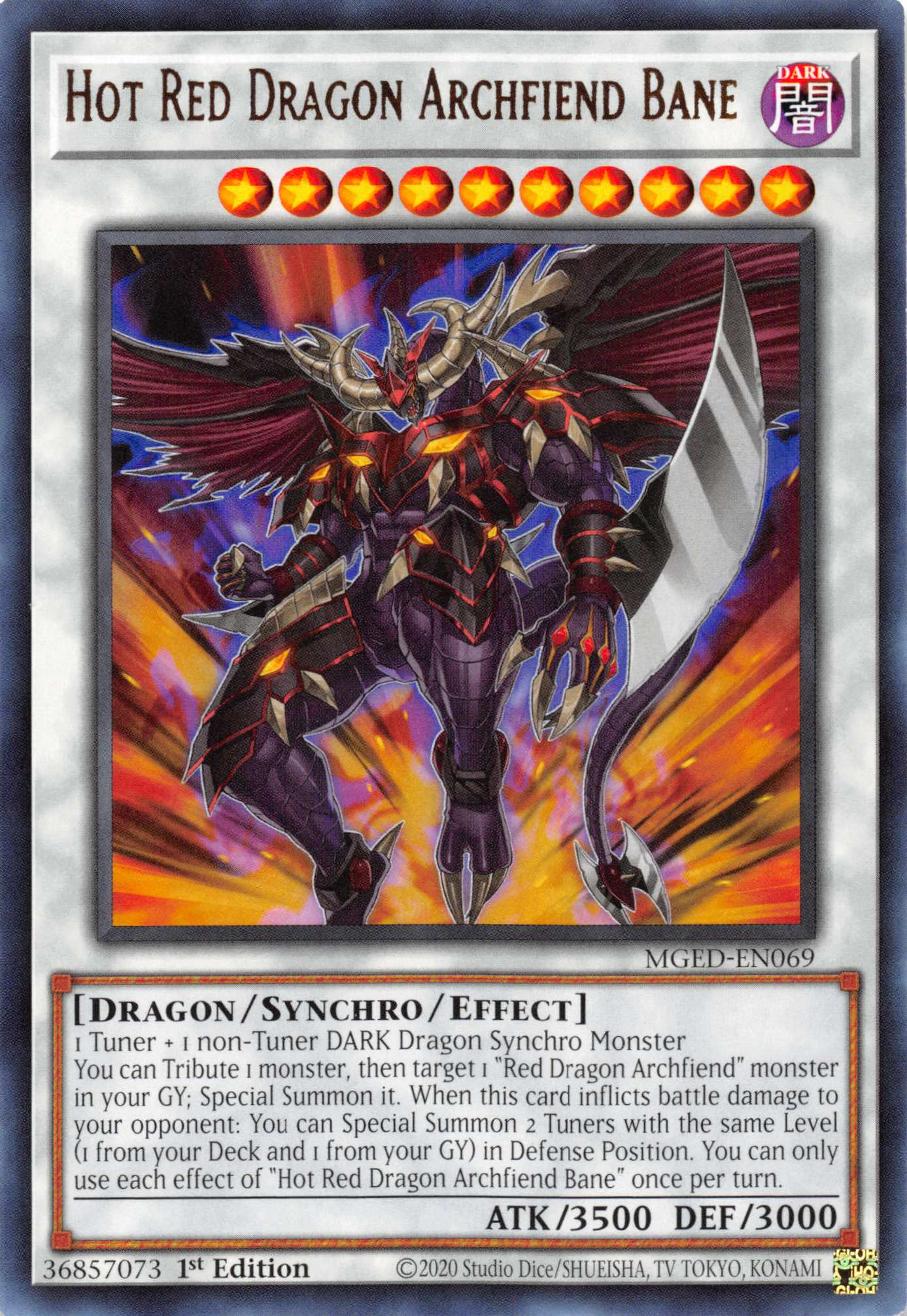 Hot Red Dragon Archfiend Bane [MGED-EN069] Rare | Shuffle n Cut Hobbies & Games