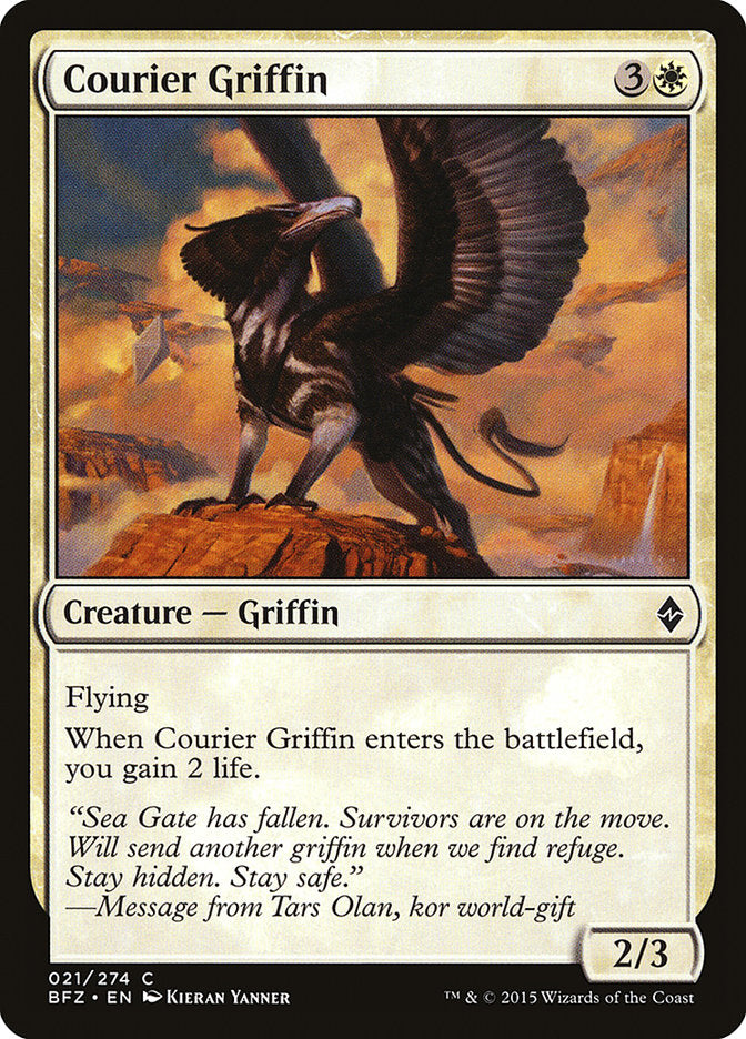 Courier Griffin [Battle for Zendikar] | Shuffle n Cut Hobbies & Games