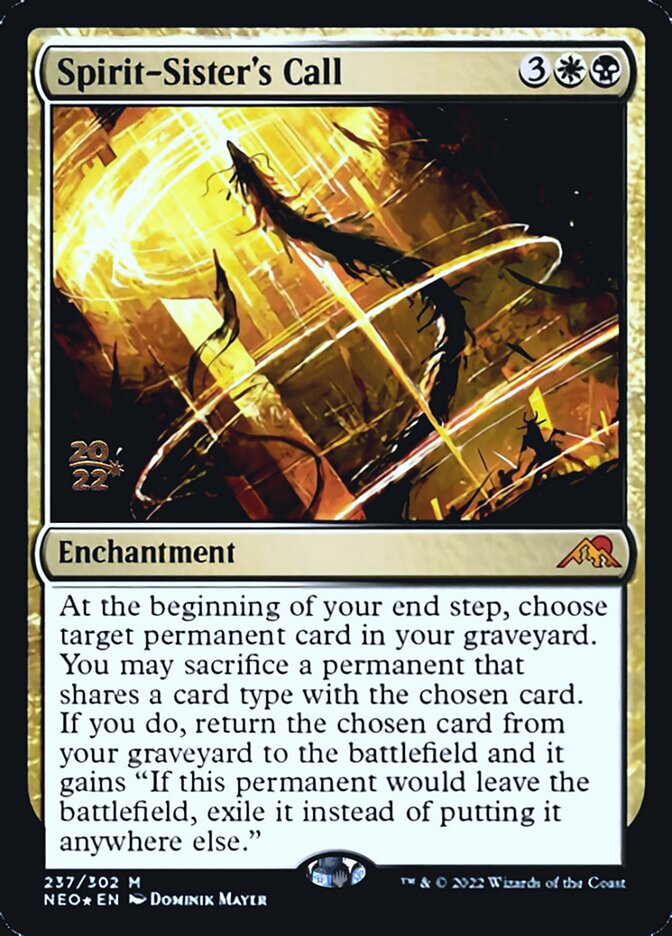 Spirit-Sister's Call [Kamigawa: Neon Dynasty Prerelease Promos] | Shuffle n Cut Hobbies & Games