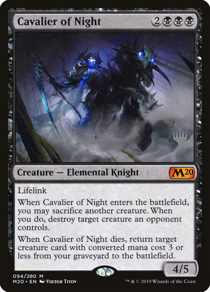 Cavalier of Night (Promo Pack) [Core Set 2020 Promos] | Shuffle n Cut Hobbies & Games