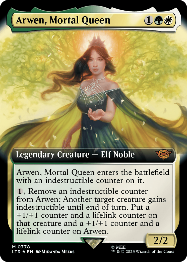 Arwen, Mortal Queen (Extended Art) (Surge Foil) [The Lord of the Rings: Tales of Middle-Earth] | Shuffle n Cut Hobbies & Games