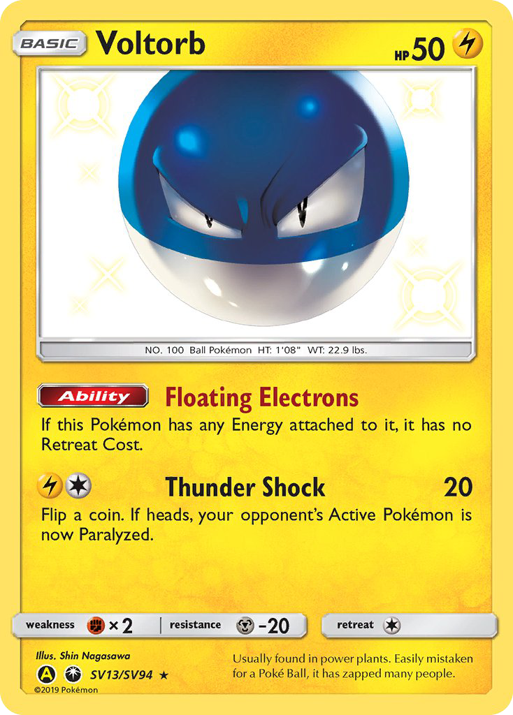 Voltorb (SV13/SV94) [Sun & Moon: Hidden Fates - Shiny Vault] | Shuffle n Cut Hobbies & Games