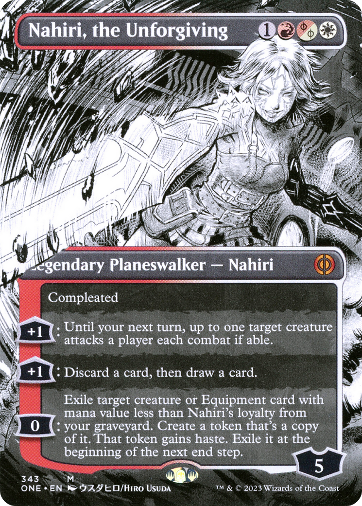 Nahiri, the Unforgiving (Borderless Manga) [Phyrexia: All Will Be One] | Shuffle n Cut Hobbies & Games