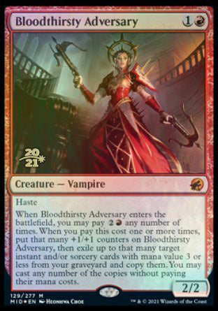 Bloodthirsty Adversary [Innistrad: Midnight Hunt Prerelease Promos] | Shuffle n Cut Hobbies & Games